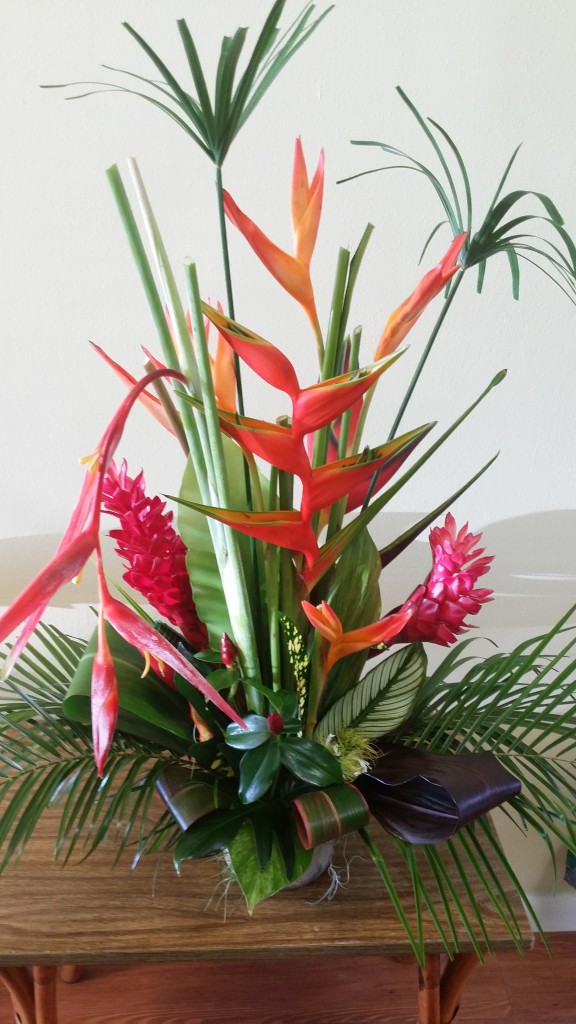 Back To Regular Hours And Some Tropical Floral Arrangements | Exotica